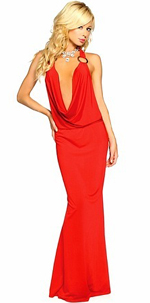 Длинное красное платье арт. N5526
